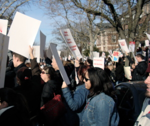 "What do we want?!" "We'd rather not say." "When do we want it?!" "Whenever you get around to it, no rush."