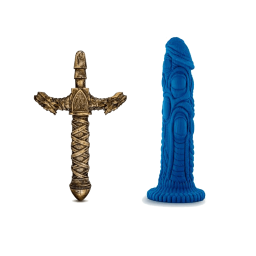 The Realm Draken Dragon Dildo with Sword Handle Bundle (TOY AND HANDLE ONLY, UNUSED)