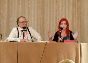 JoEllen Notte and Stephen Biggs speaking about Sex and Depression at Woodhull's 2016 Sexual Freedom Summit