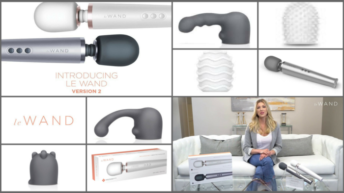 Le Wand massager in white and grey