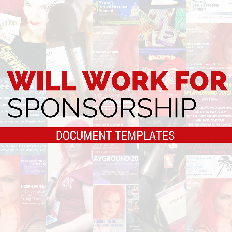 Will Work For Sponsorship Document Templates